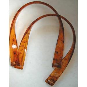 Dritz Purse Handles - U Shaped with Twist - Amber [9885]