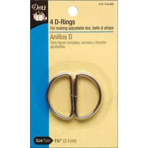 Dritz D-Rings - [117-114-65] 1 1/4", Nickel