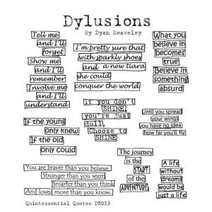 Dylusions Unmounted Rubber Stamps - Quintessential Quotes [DYR34490]