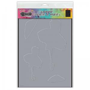 Dylusions 9" x 12" Couture Stencils & Masks - Walk In The Park [DYS79941]