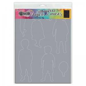 Dylusions 9" x 12" Silhouette Stencil - Grandkids [DYS78104]