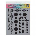 Dylusions 9" x 12" Stencil - Number Frame [DYS78036]