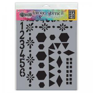 Dylusions 9" x 12" Stencil - Number Frame [DYS78036]