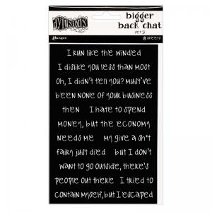 Dylusions Bigger Back Chat Stickers Set 3 - Black [DYA81784]