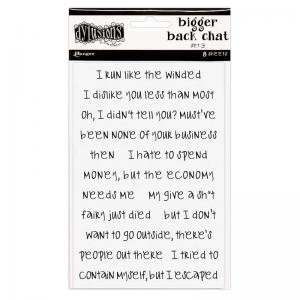 Dylusions Bigger Back Chat Stickers Set 3 - White [DYA81791]