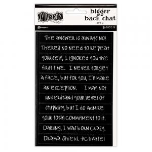 Dylusions Bigger Back Chat Stickers Set 4 - Black [DYA86642]
