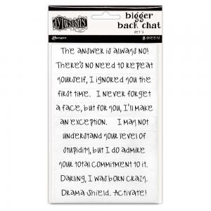 Dylusions Bigger Back Chat Stickers Set 4 - White [DYA86871]