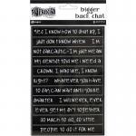 Dylusions Creative Dyary Bigger Back Chat Stickers - Black [DYA65449]