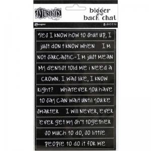 Dylusions Creative Dyary Bigger Back Chat Stickers - Black [DYA65449]