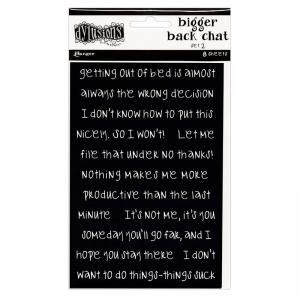 Dylusions Creative Dyary Bigger Back Chat Stickers Set 2 - Black [DYA68792]