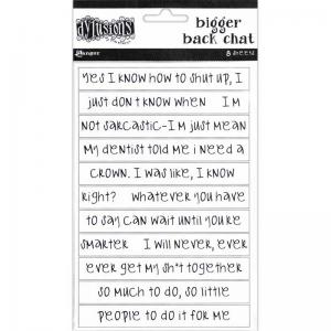 Dylusions Creative Dyary Bigger Back Chat Stickers - White [DYA65456]