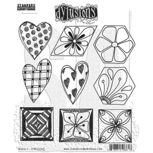 Dylusions Unmounted Rubber Stamps - Block It [DYR10042]