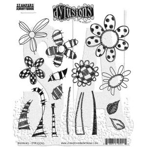 Dylusions Unmounted Rubber Stamps - Blooming [DYR10045]
