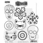 Dylusions Unmounted Rubber Stamps - Button It [DYR10041]