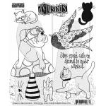 Dylusions Unmounted Rubber Stamps - Churchill And Friends [DYR10024]