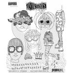 Dylusions Unmounted Rubber Stamps - Dinky Dolls Set 3 [DYR10030]