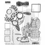 Dylusions Unmounted Rubber Stamps - Funny Bunny [DYR10017]