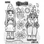 Dylusions Unmounted Rubber Stamps - Gnome Sweet Gnome [DYR10011]