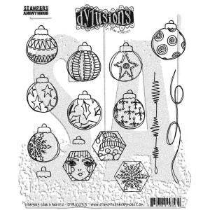 Dylusions Unmounted Rubber Stamps - Hanging Your Baubles [DYR10033]