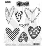 Dylusions Unmounted Rubber Stamps - Heartalicious [DYR10046]
