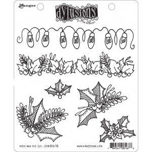 Dylusions Unmounted Rubber Stamps - Holly And The Ivy [DYR81678]