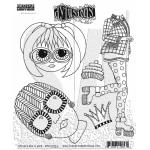 Dylusions Unmounted Rubber Stamps - Hop Skip And A Jump [DYR10026]