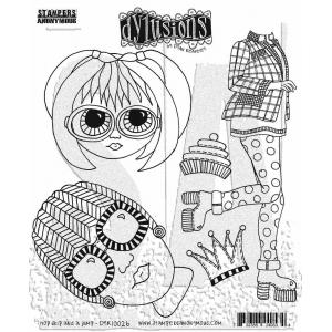 Dylusions Unmounted Rubber Stamps - Hop Skip And A Jump [DYR10026]