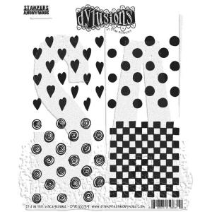 Dylusions Unmounted Rubber Stamps - It's In The Background [DYR10039]