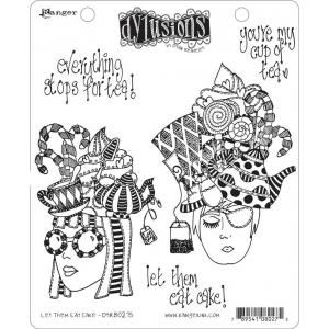 Dylusions Unmounted Rubber Stamps - Let Them Eat Cake [DYR80275]