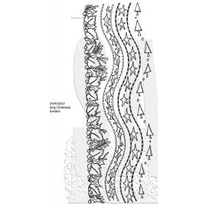Dylusions Unmounted Rubber Stamps - Long Christmas Borders [DYR10037]