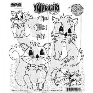 Dylusions Unmounted Rubber Stamps - Purrfect [DYR10016]