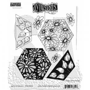 Dylusions Unmounted Rubber Stamps - Quilts Of Daisies [DYR10004]