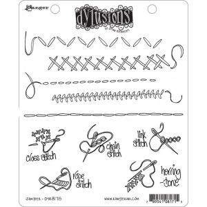Dylusions Unmounted Rubber Stamps - Sampler [DYR81715]