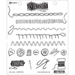 Dylusions Unmounted Rubber Stamps - Sew Easy [DYR81722]