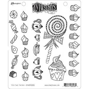 Dylusions Unmounted Rubber Stamps - Tea Time Treats [DYR80282]