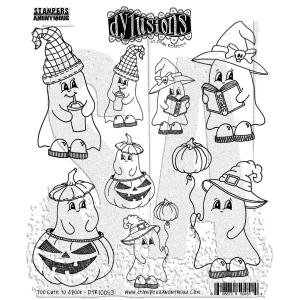 Dylusions Unmounted Rubber Stamps - Too Cute To Spook [DYR10053]