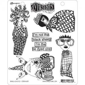 Dylusions Unmounted Rubber Stamps - Black Sheep [DYR46189]