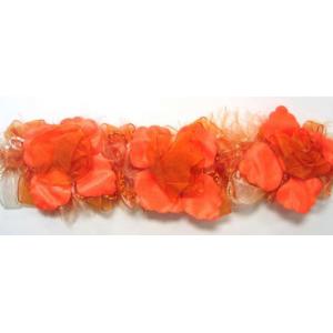 Rose Flower Trim - Bright Orange [LB5665BRNG]