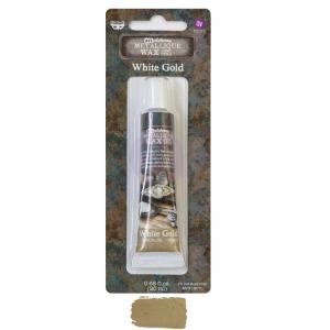Finnabair Art Alchemy Metallique Wax - TUBE - White Gold