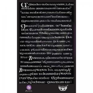 Finnabair Elementals Stencil - Manuscript [966652]