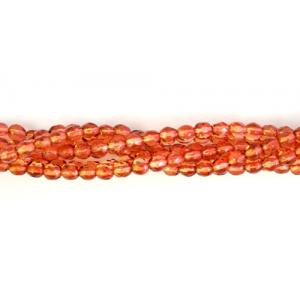 6mm Firepolish Beads - [69091] Two-Tone Green/Rose