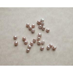 Freshwater Pearl - [0116] Silver Lavender Button 6-6.5mm