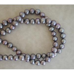 Freshwater Pearl - [0175] Silver Iris Potato 7.5-8mm