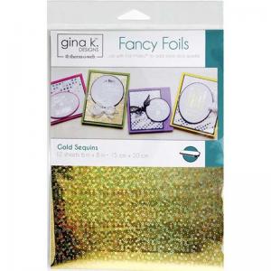 Gina K Designs Fancy Foils - Gold Sequins