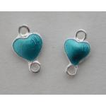 GM Double Sided Mini Link Hearts - Turquoise