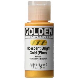 Golden Fluid Acrylics - Iridescent Bright Gold Fine