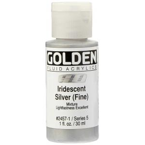 Golden Fluid Acrylics - Iridescent Silver Fine