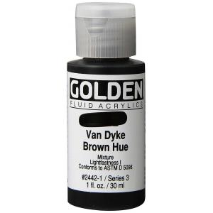 Golden Fluid Acrylics - Van Dyke Brown Hue