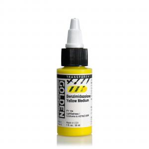 Golden High Flow Acrylics - Transparent Benzimidazolone Yellow Medium [8555-1]