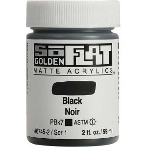 Golden SoFlat Paint - 2oz Jar - Black [6745-2]